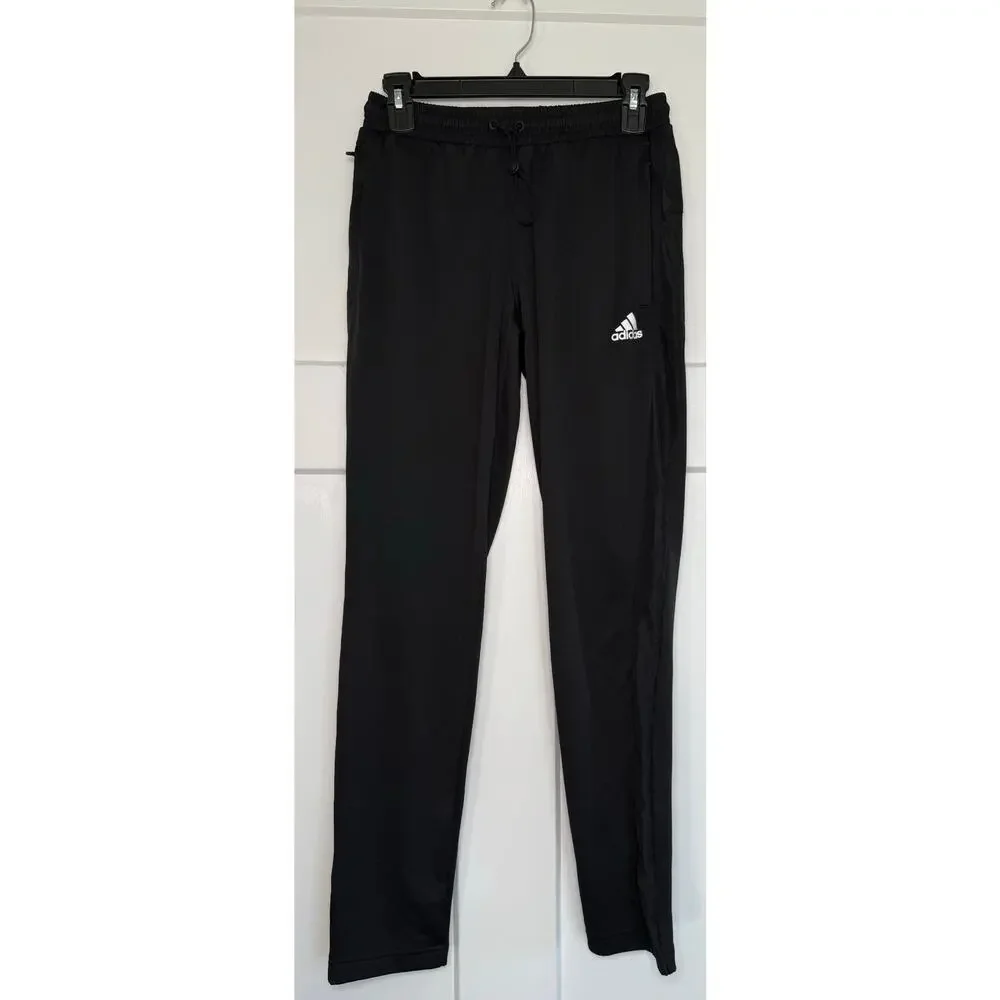 Adidas Climalite Black Pants Drawstring Waist Pockets Size SMALL